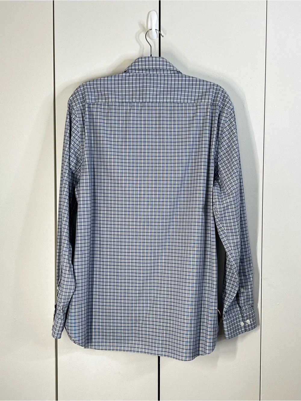 Michael Kors Men’s XL Blue Plaid Business Button up Dress Shirt